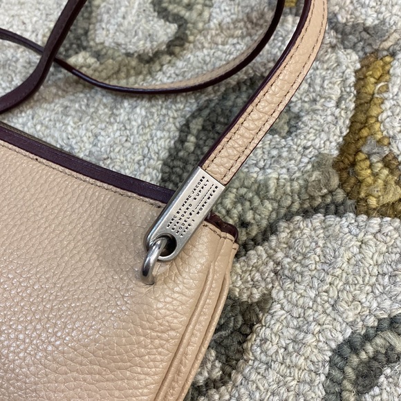💕 Marc Jacobs leather taupe plum work wear shoulder crossbody bag euc 💕 - Picture 2 of 14